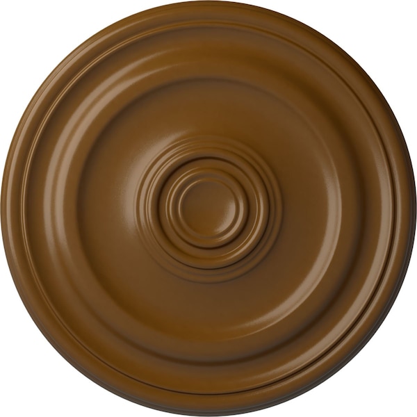 Ekena Millwork Devon Ceiling Medallion (Fits Canopies up to 3 5/8"), Hand-Painted Smokey Topaz, 15 3/4"OD x 1 1/2"P CM15DESTF - main